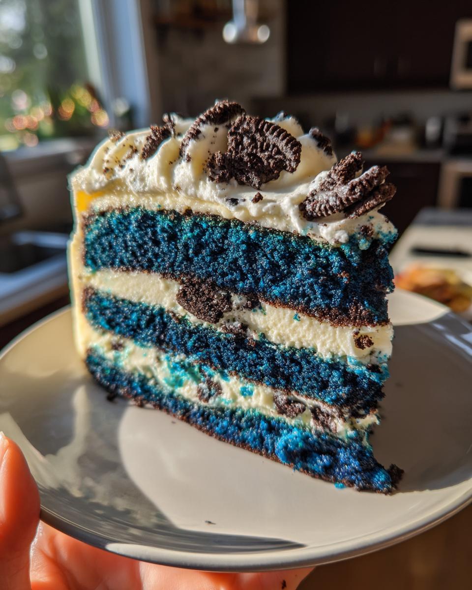 Blue Velvet Oreo Cheesecake Cake - detail 1
