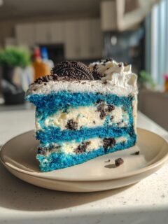 Blue Velvet Oreo Cheesecake Cake