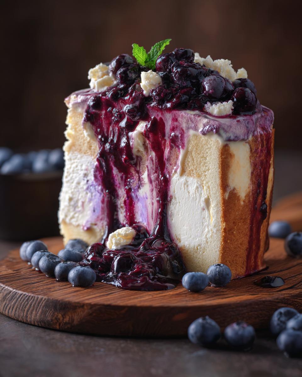 Blueberry Ice Cream Cheesecake - detail 4