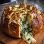 Cheesy Spinach and Artichoke Pull-Apart Sourdough Bread: A Perfect Party Appetizer