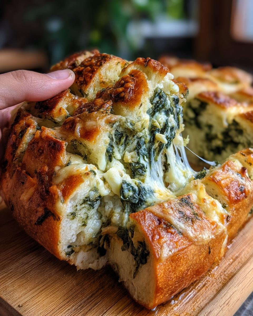 Cheesy Spinach and Artichoke Pull-Apart Sourdough Bread: A Perfect Party Appetizer - detail 4