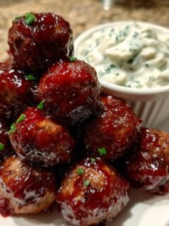 Cranberry Meatballs and Sour Cream & Herb Dip Recipe