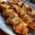 Garlic Parmesan Chicken Skewers