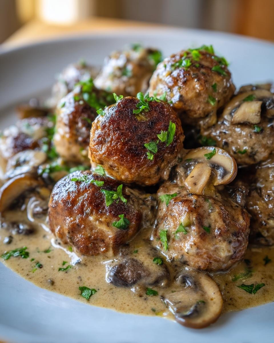 Gourmet Meatballs in a Rich Mushroom Sauce - detail 2