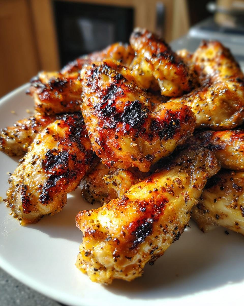 Grilled Lemon Pepper Chicken Wings - detail 1
