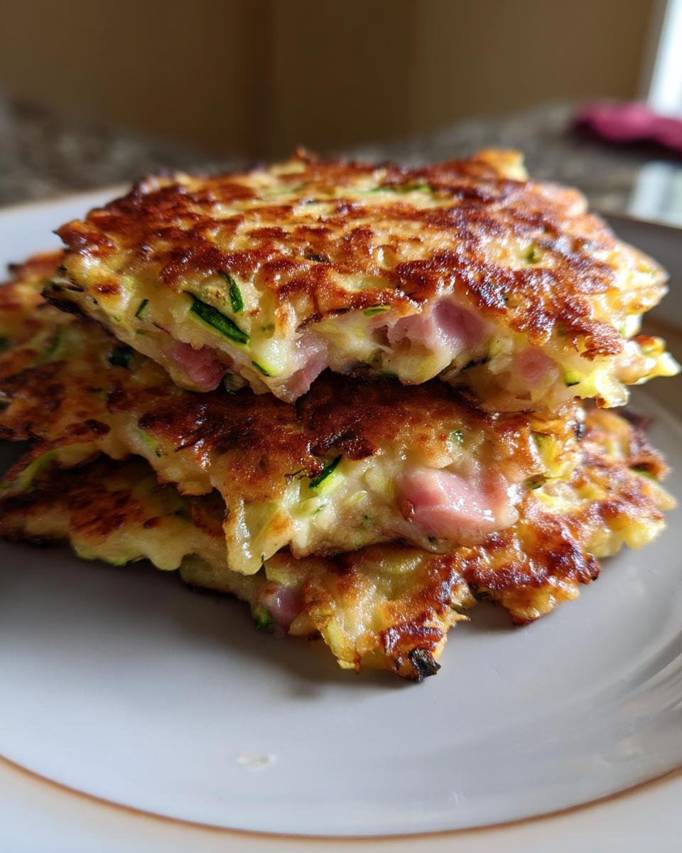 Ham and Zucchini Fritters - detail 1