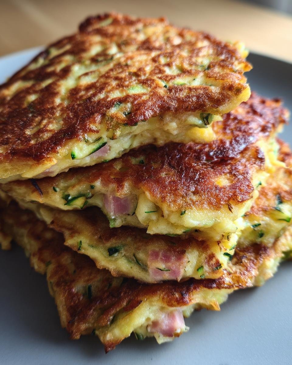 Ham and Zucchini Fritters - detail 2