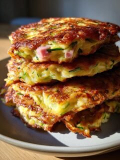 Ham and Zucchini Fritters