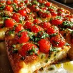 Mediterranean Tomato Basil Garlic Bread