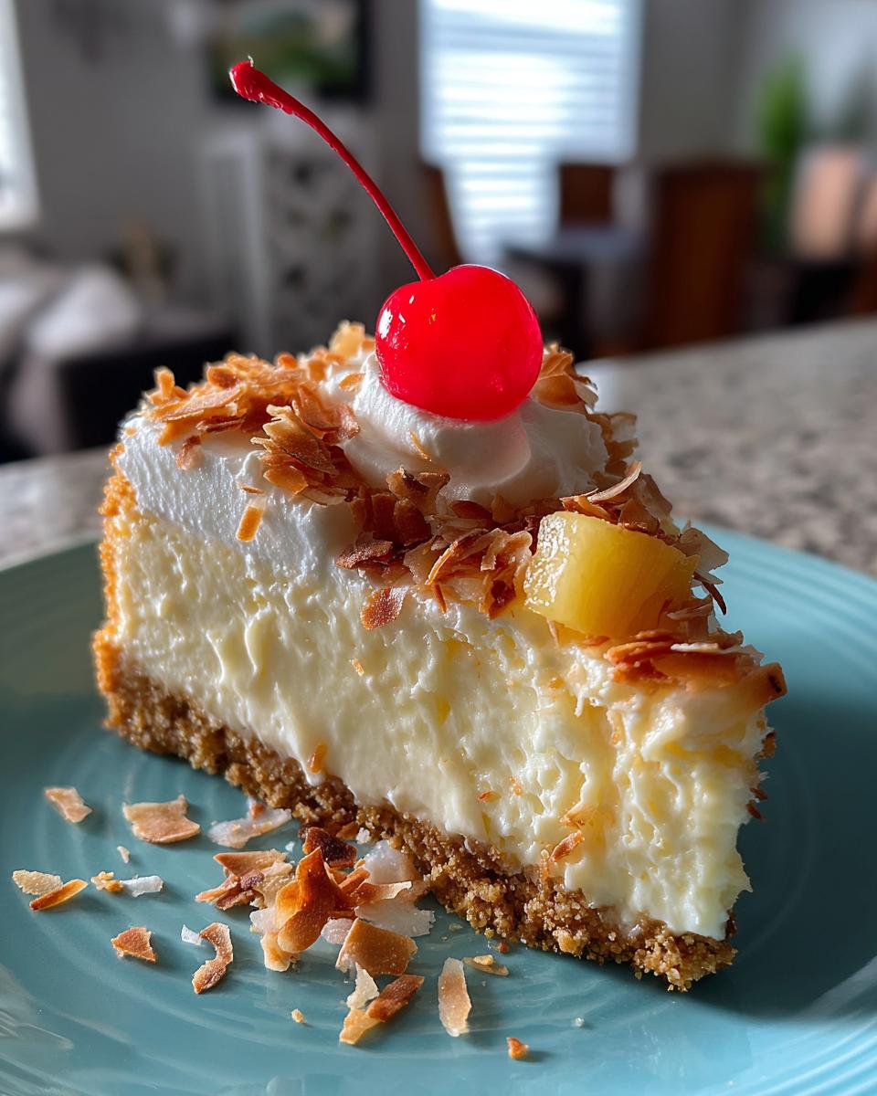 Pina Colada Cheesecake - detail 1