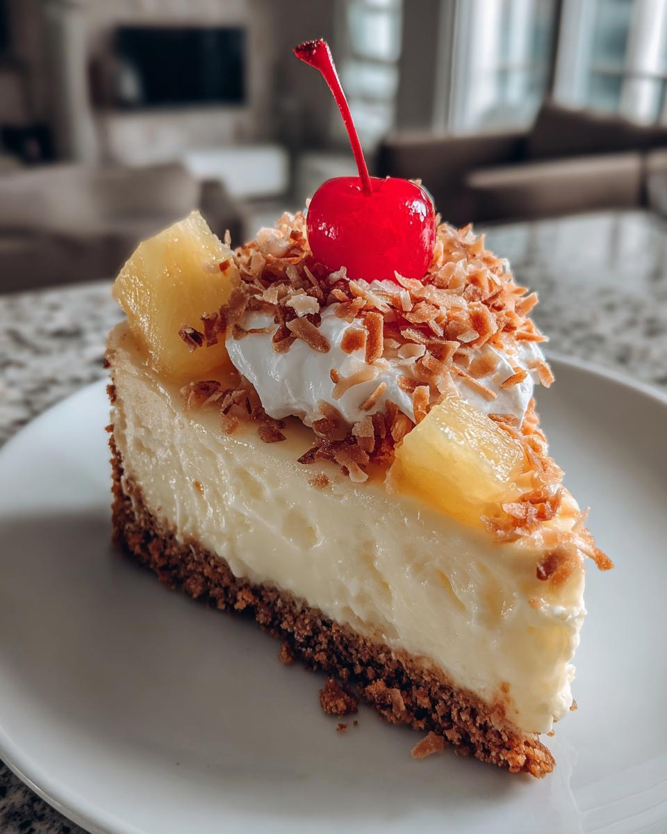Pina Colada Cheesecake - detail 2