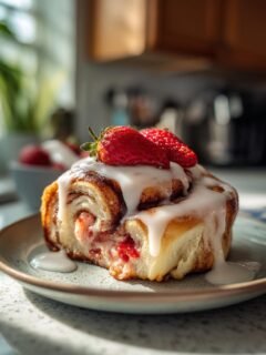 Strawberry Cheesecake Cinnamon Rolls