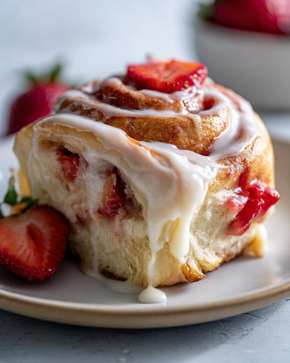 Strawberry Cheesecake Cinnamon Rolls - detail 4