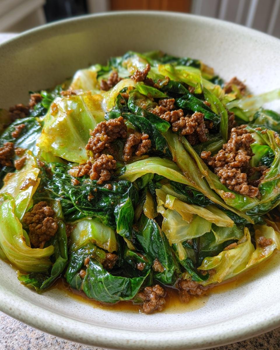 Cabbage and Ground Beef - detail 2