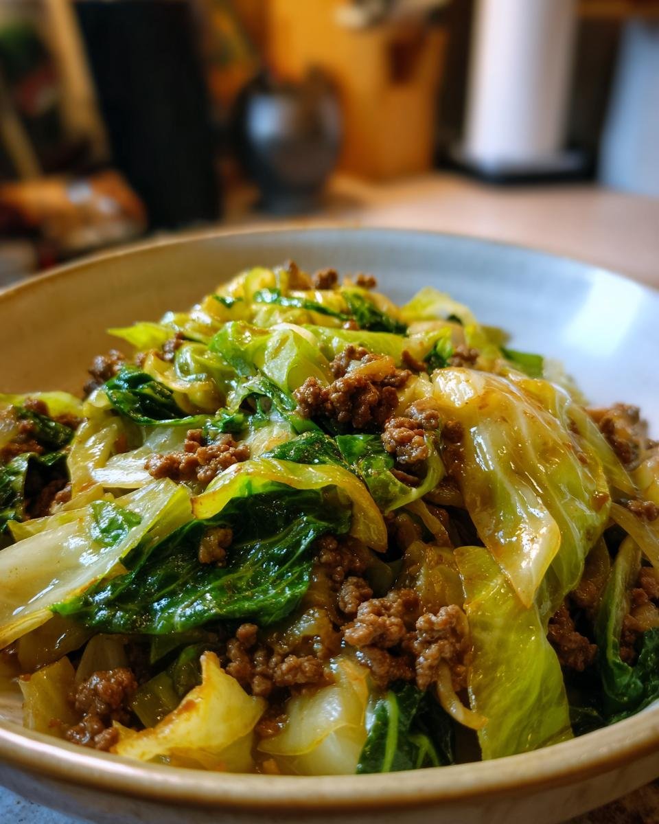 Cabbage and Ground Beef - detail 3