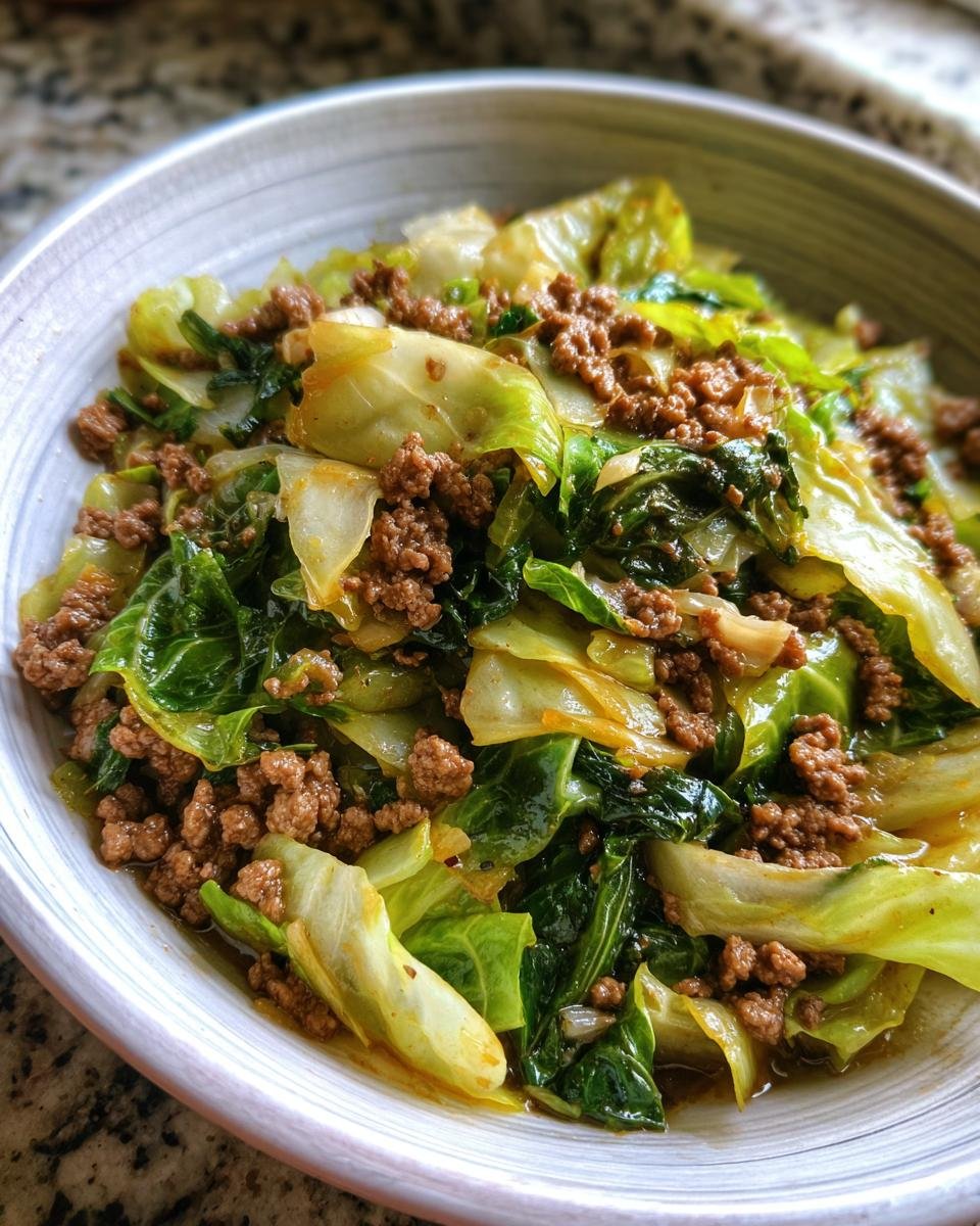 Cabbage and Ground Beef - detail 6