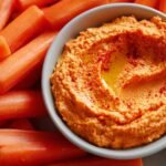 Carrot Sticks with Spicy Hummus