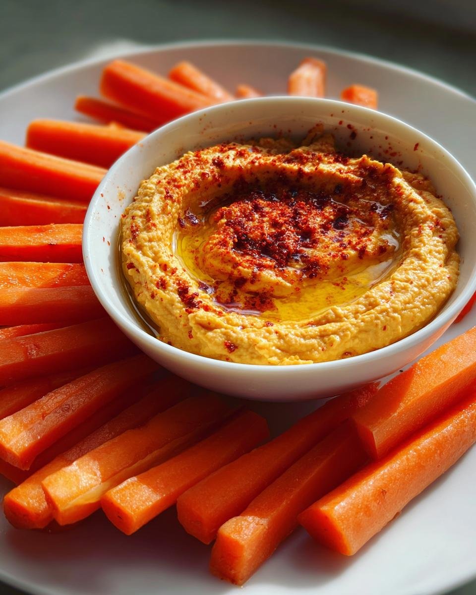 Carrot Sticks with Spicy Hummus - detail 3