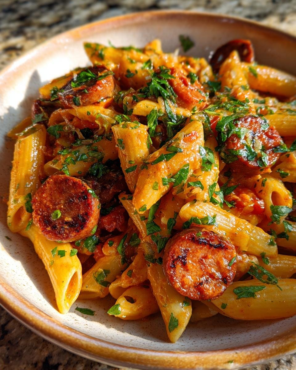 One-Pot Smoked Sausage Pasta - detail 3