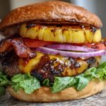 Pineapple Bacon Burger Oven BBQ