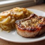 Sizzling Garlic Butter Pork Chops and Creamy Potato Bake