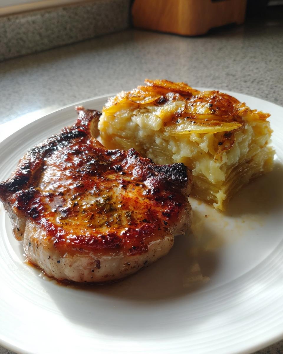 Sizzling Garlic Butter Pork Chops and Creamy Potato Bake - detail 4