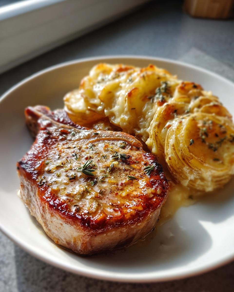 Sizzling Garlic Butter Pork Chops and Creamy Potato Bake - detail 5