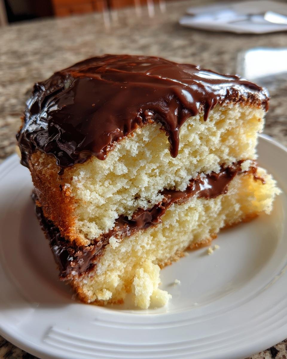Boston Cream Poke Cake - detail 1
