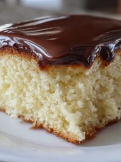 Boston Cream Poke Cake