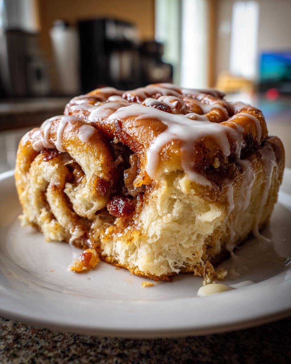 Bourbon Maple Bacon Cinnamon Rolls - detail 2