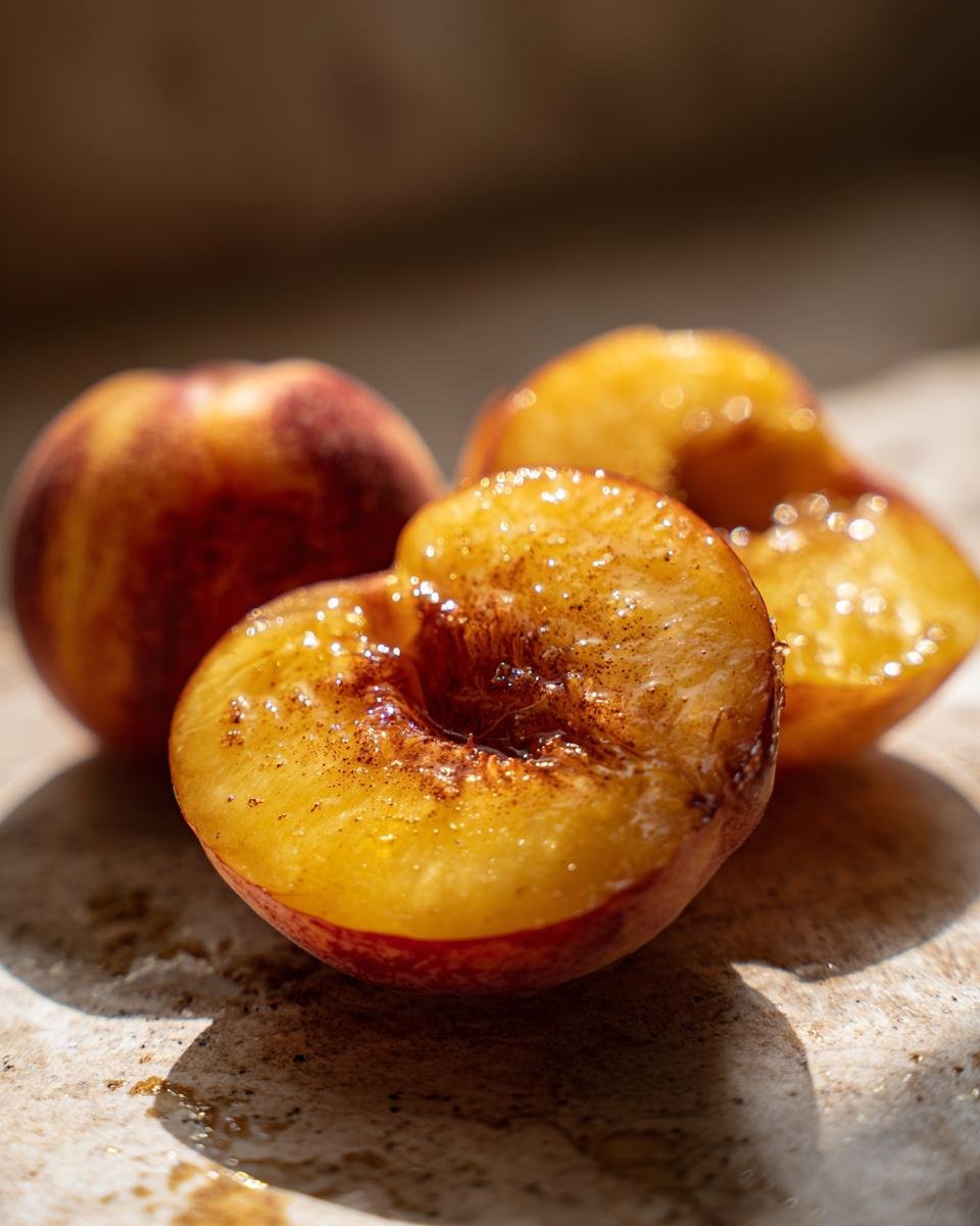 Caramelized Peaches on the Griddle - detail 2