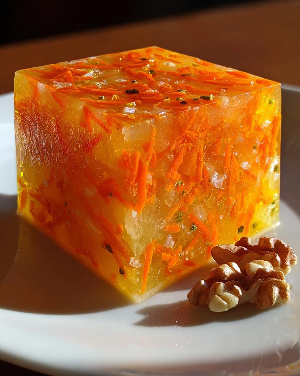 Carrot, Pineapple, and Walnut Gelatin - detail 2