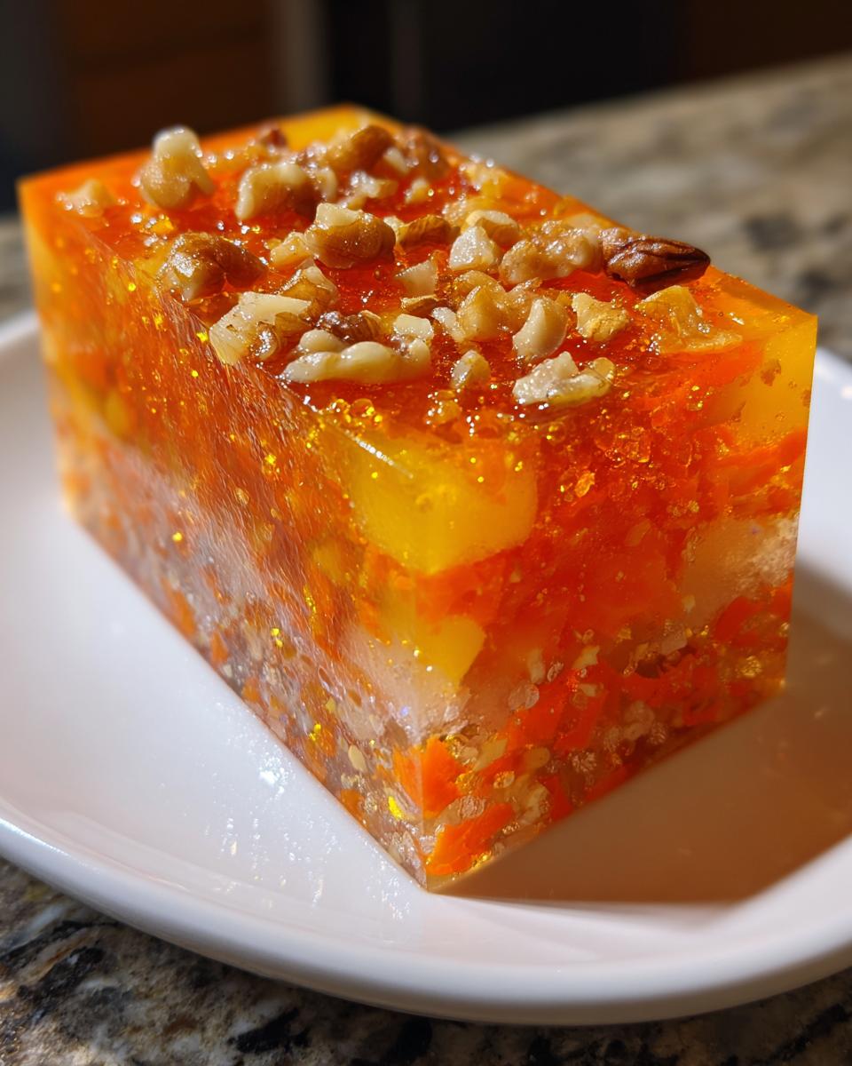 Carrot, Pineapple, and Walnut Gelatin - detail 3