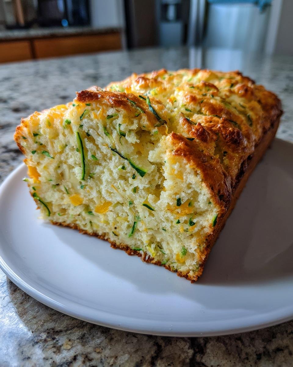 Cheddar, Chive and Zucchini Quick Bread - detail 1