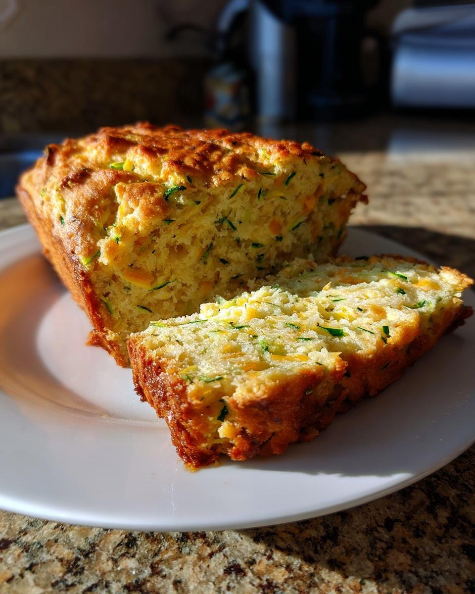 Cheddar, Chive and Zucchini Quick Bread - detail 3