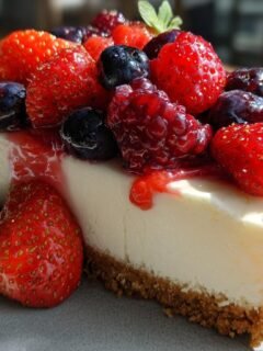Chilled Fruit Cheesecake