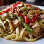 Creamy Cajun Chicken Linguine with Garlic Mozzarella Sauce