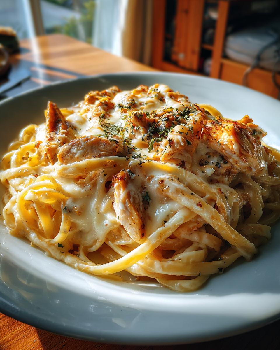 Creamy Cajun Chicken Pasta with Mozzarella Alfredo - detail 2