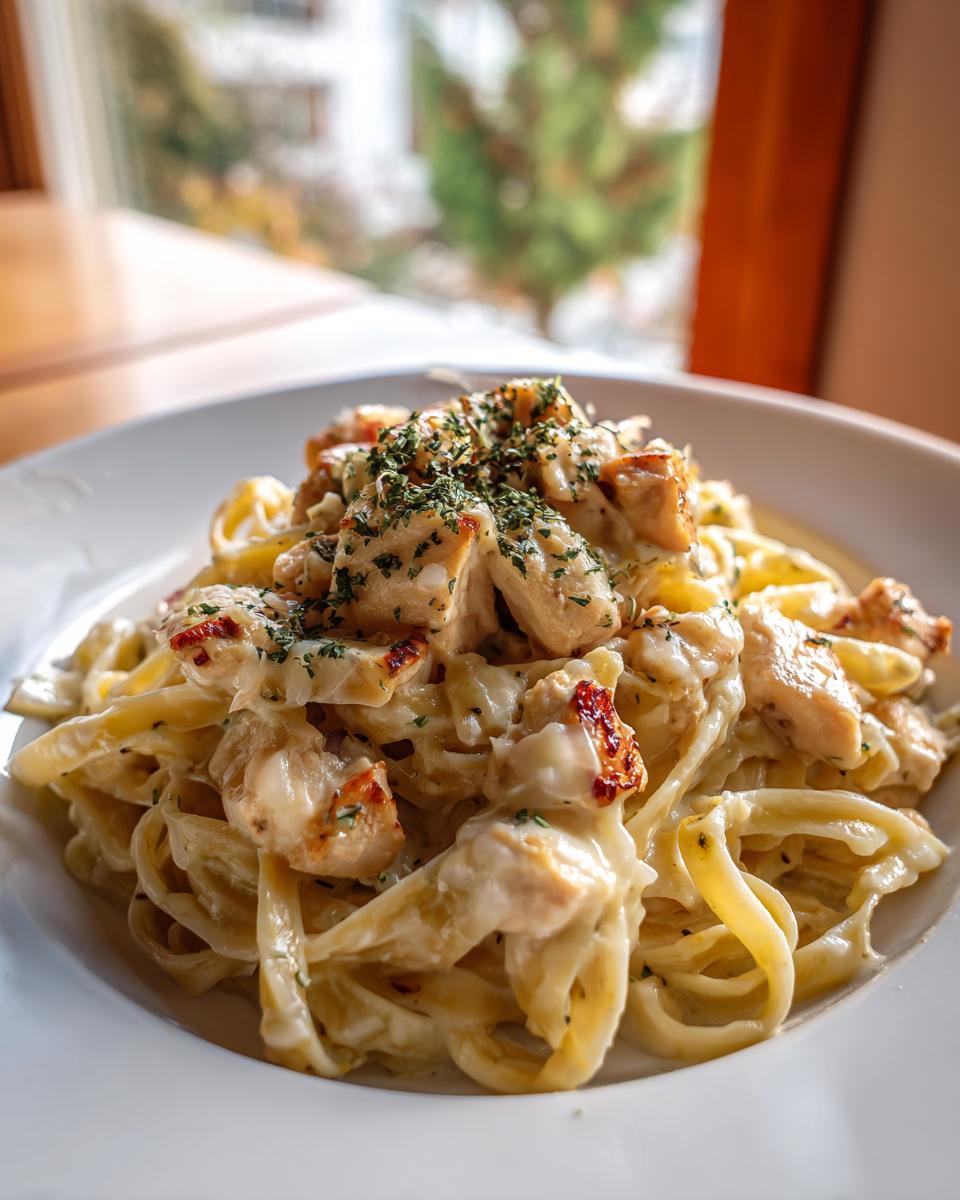 Creamy Cajun Chicken Pasta with Mozzarella Alfredo - detail 3