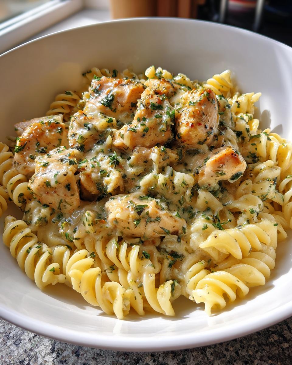 Creamy Garlic Parmesan Chicken with Cheesy Twisted Pasta - detail 2