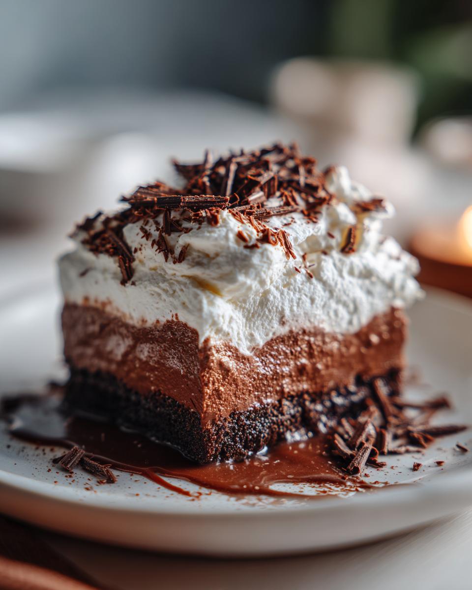 Decadent Layered Chocolate Pudding Dessert - detail 2