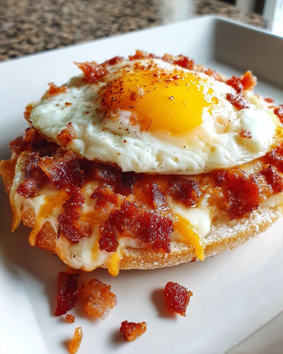 English Muffin Breakfast Pizza - detail 1