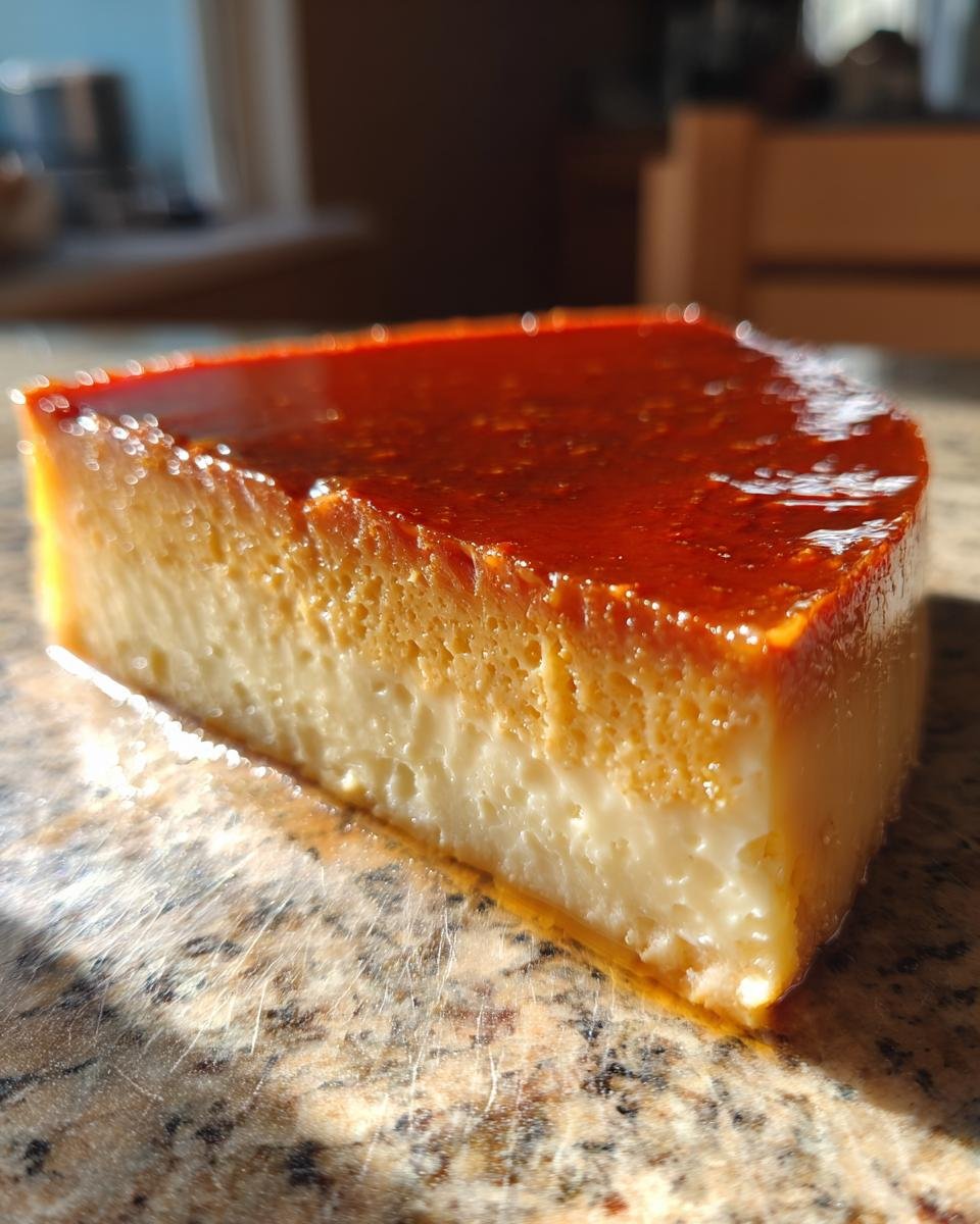 Flan with Gelatin Layers - detail 2