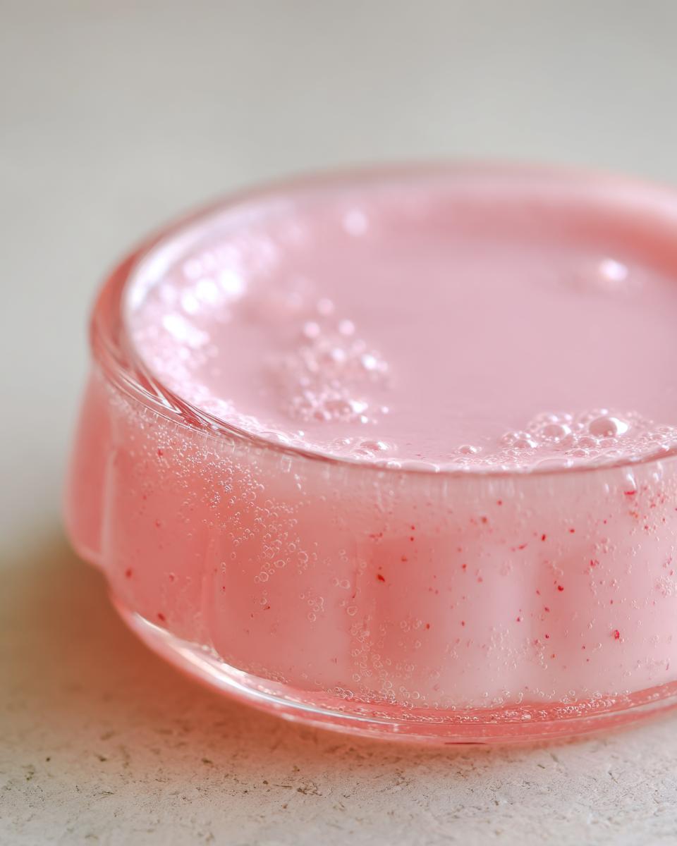 Fluffy Strawberry Gelatin Dessert - detail 1