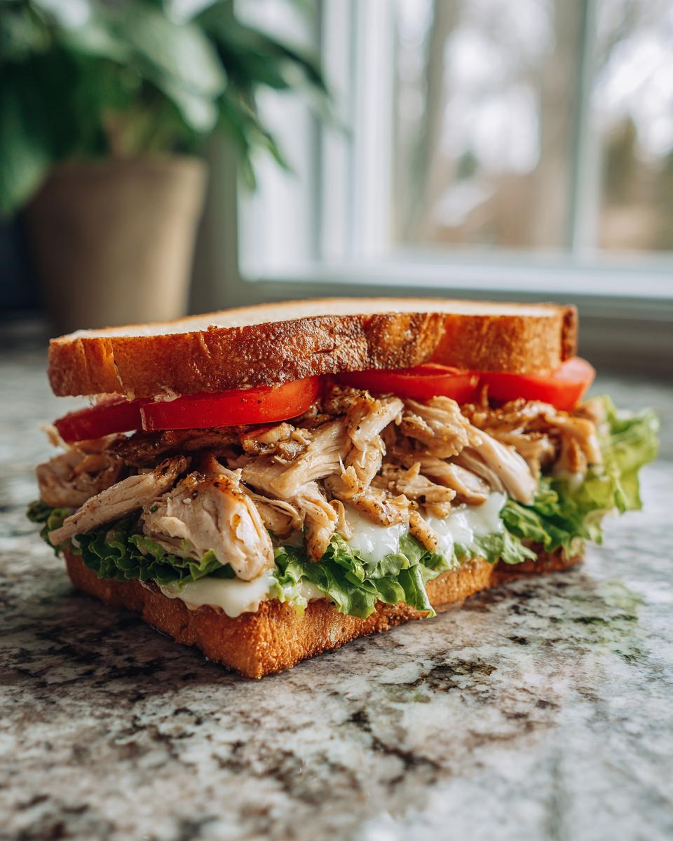 Garlic Butter Chicken Sandwich with Lettuce and Tomato - detail 1