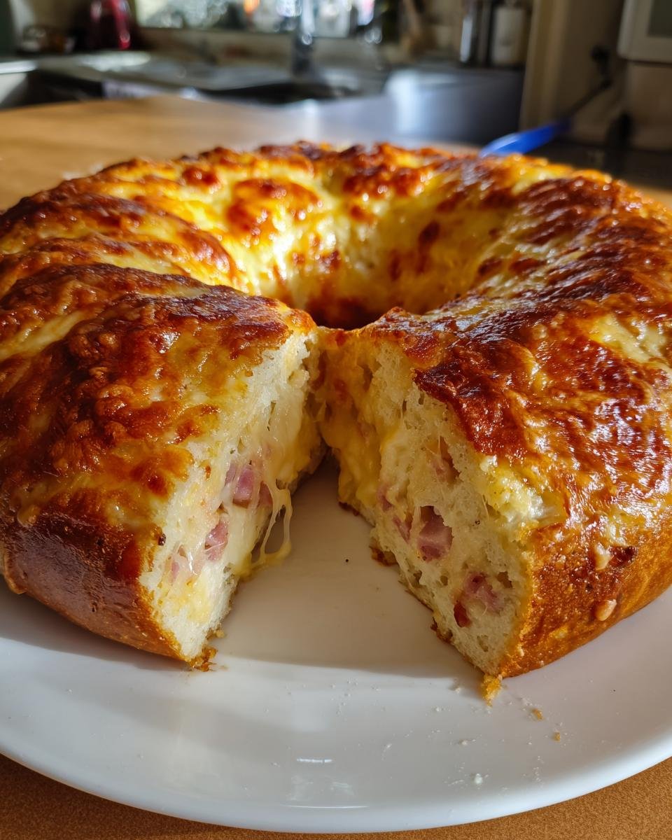 Ham and Cheese Ring Bread - detail 3