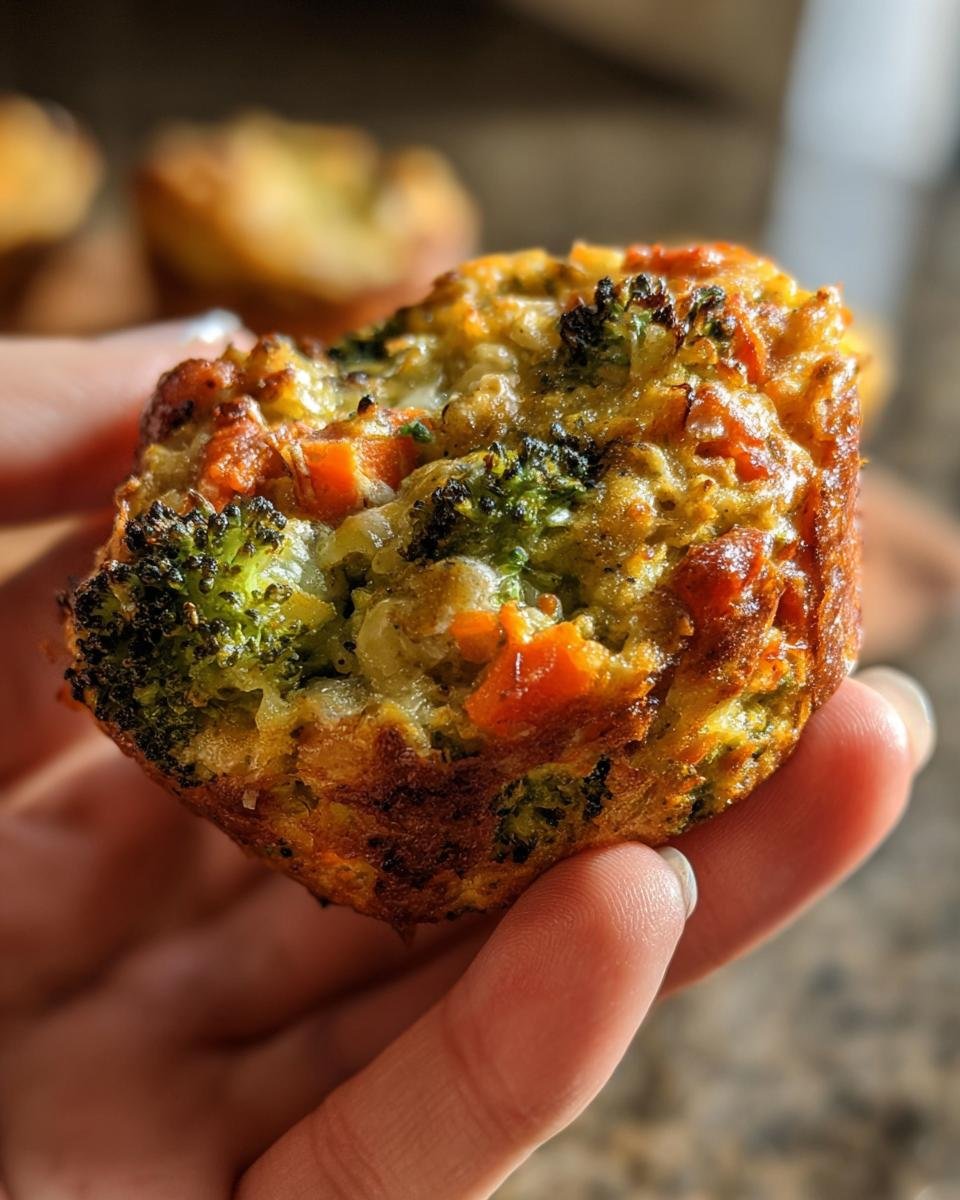 Healthy Broccoli, Carrot, and Cheese Muffins - detail 1