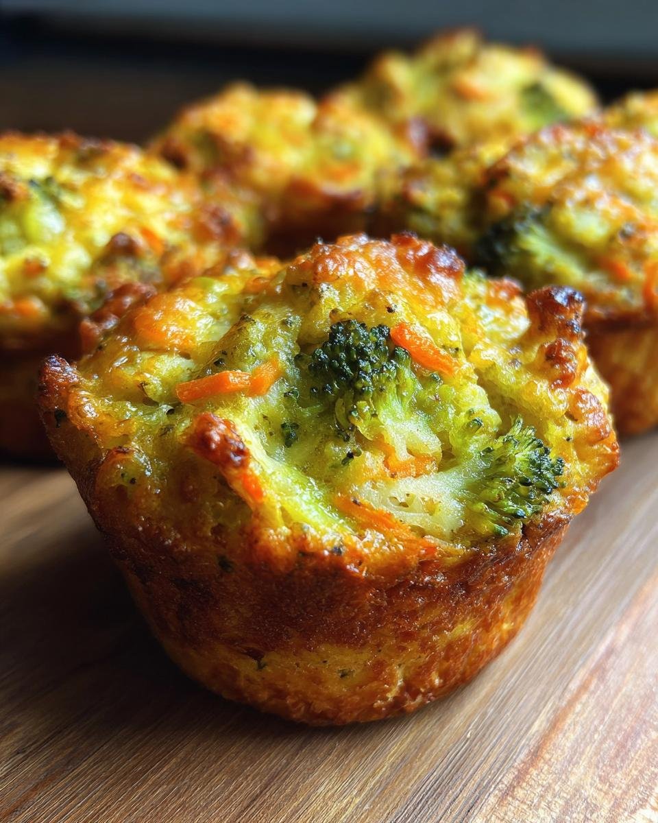 Healthy Broccoli, Carrot, and Cheese Muffins - detail 2