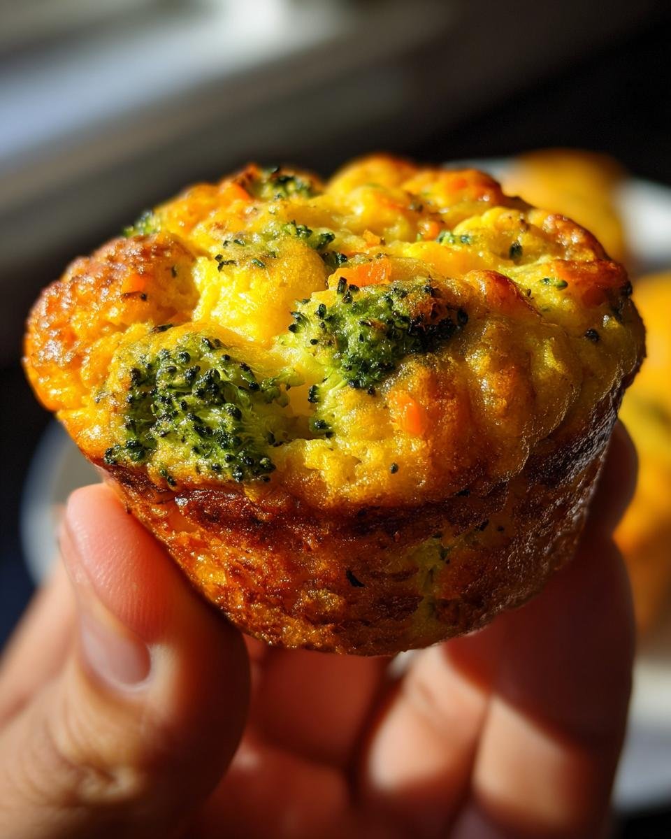Healthy Broccoli, Carrot, and Cheese Muffins - detail 3