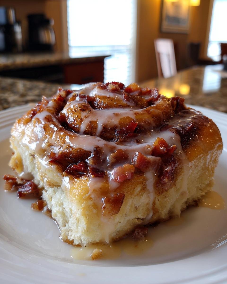 Maple Bacon Cinnamon Rolls - detail 2